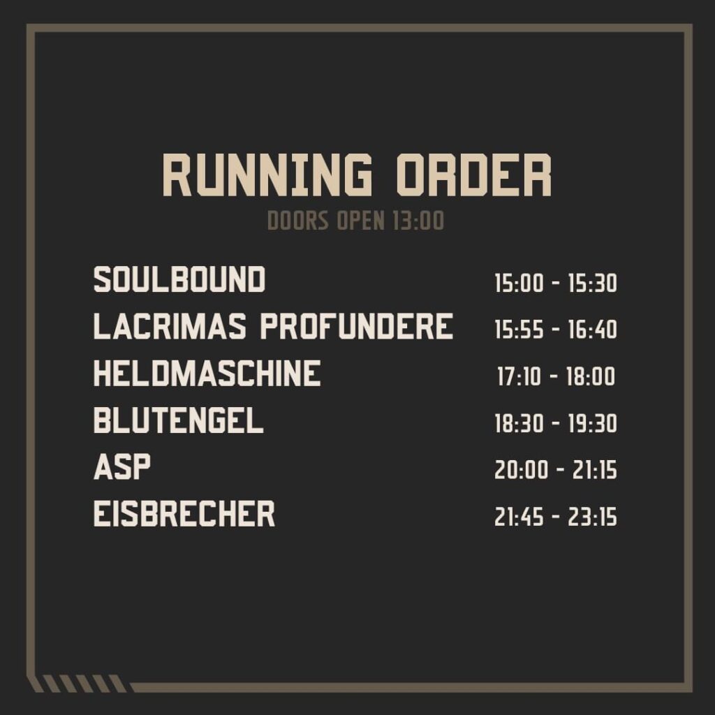 VKV 2023 Running Order